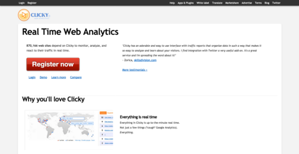 Clicky Analytics tool